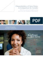 Characteristics of New Firms: A Comparison by Gender