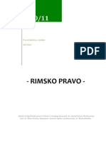 Rimsko Pravo - Natančni Zapiski Iz Knjige Rimsko Pravo - CALVO