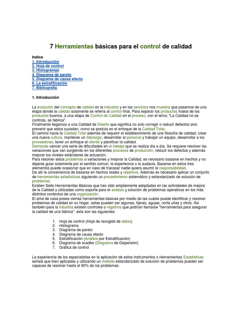 7 Herramientas Control de Calidad 1 | PDF