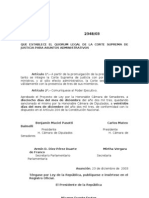 Ley 2348 Del 03 Que Establece El Quorum Legal de La Corte Suprema de Justicia para Asuntos Admini