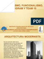 Racionalismo Funcionalismo Archigram y Team 10 Presentacion