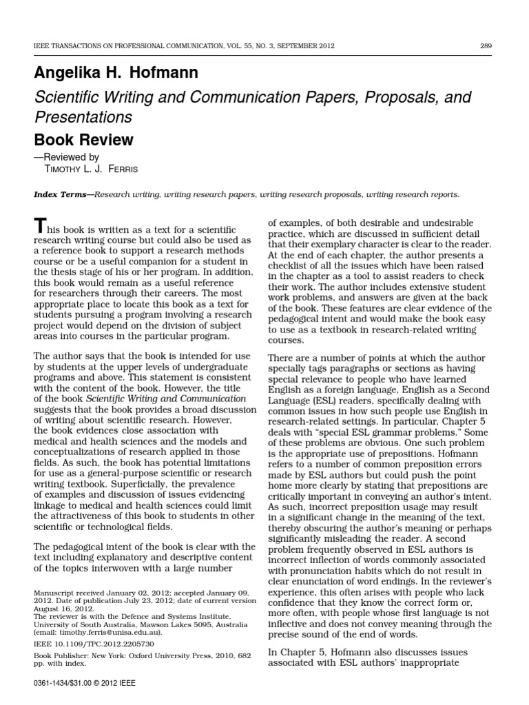 SCientific Writing | PDF | Foreign Language Studies | Science & Mathematics