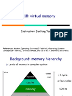 W4118: Virtual Memory: Instructor: Junfeng Yang