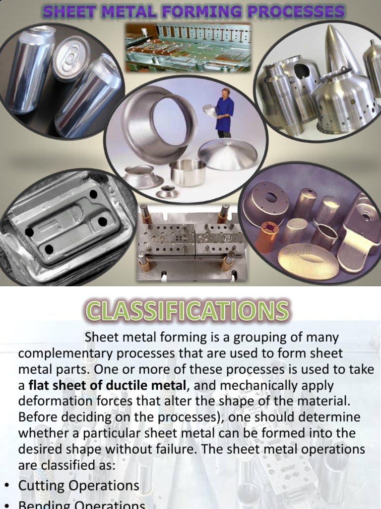 Sheet Metal Operations PDF Sheet Metal Production And Manufacturing