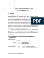 Pengujian Homogenitas Varians Data