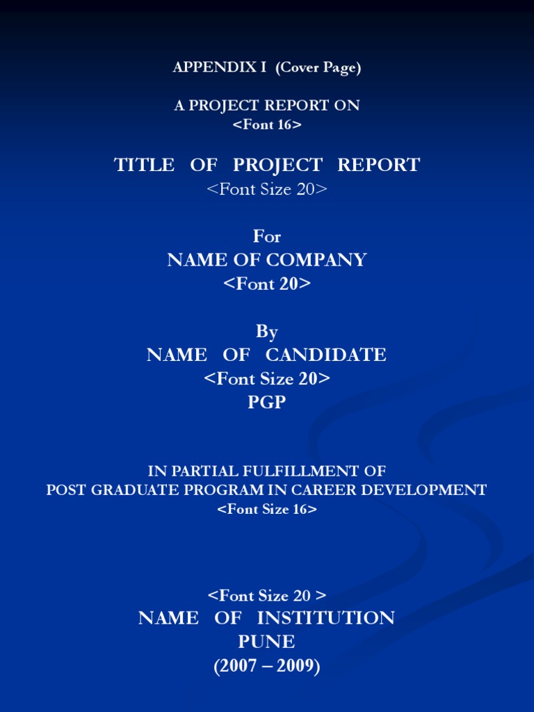 Title of Project Report | PDF