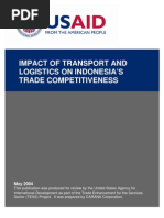 Impact of Transport & Logistics On Indonesia Trade Competitiveness