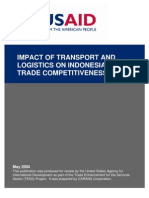 Impact of Transport & Logistics On Indonesia Trade Competitiveness