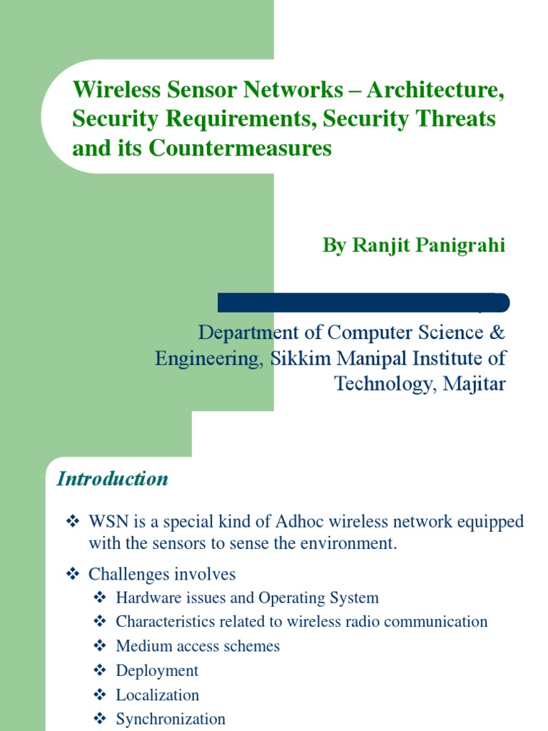 Wireless Sensor Network Pdf Wireless Sensor Network Computer Network