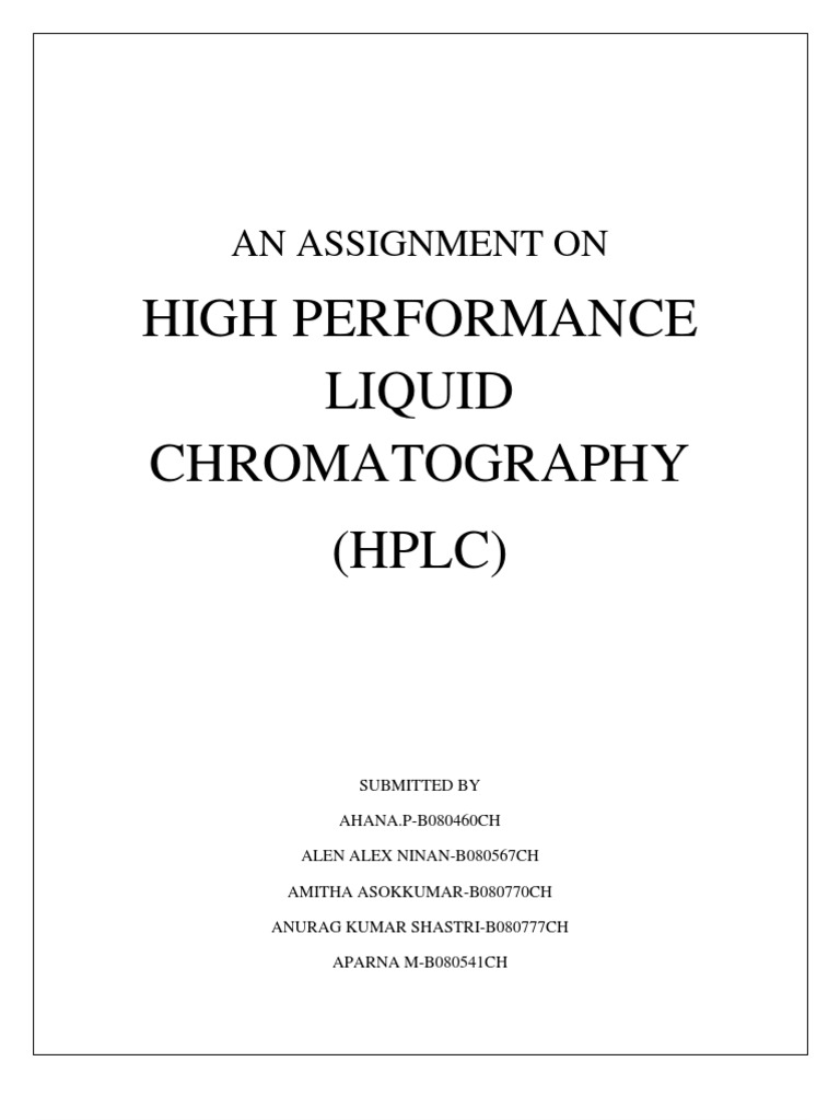 An InDepth Examination of High Performance Liquid Chromatography (HPLC) Instrumentation