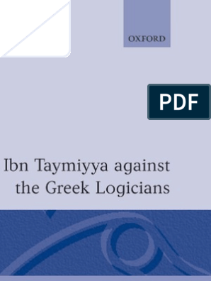 ibn taymiyya against the greek logicians