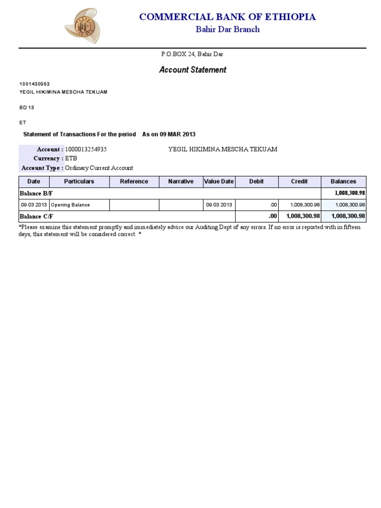 Account Statement 1000013254935 | PDF
