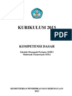 Kurikulum 2013 Kompetensi Dasar Smp Ver 3-3-2013 (Terbaru)
