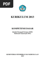 Kurikulum 2013 Kompetensi Dasar Smp Ver 3-3-2013 (Terbaru)