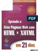 Aprenda A Criar Pu00e1ginas em Web Com HTML e XHTML em 21 Dias