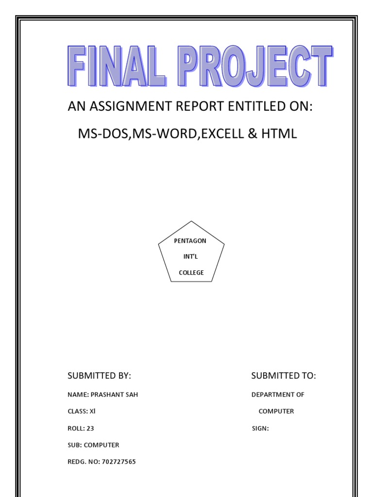 An Assignment Report Entitled On | PDF | Computers | Technology ...