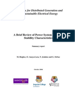 A Brief Review of Power System Dynamic Stability Characteristics