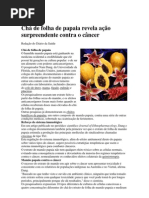 Chá de folha de papaia revela ação surpreendente contra o câncer
