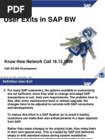 User Exits in SAP BW