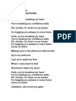 Cecilia Lyrics Simon and Garfunkel