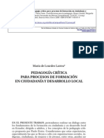 Pedagogía Critica - Ciudadanía - de Loudes Larrea - CLACSO