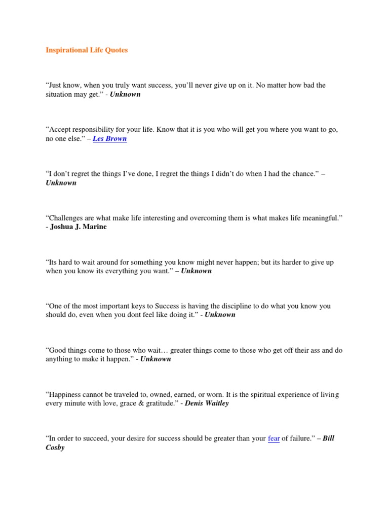 Inspirational Life Quotes | PDF | Forgiveness