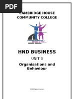 HND Business Unit 3 Assignment