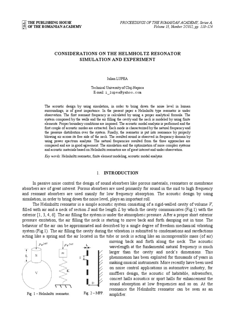 Helmholtz Resonator Pdf