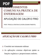 AULA SEMIOLOGIA APLICAÇÃO DE CALOR E FRIO PDF