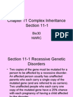 Chapter 11 Complex Inheritance Section 11-1: Bio30 NWRC