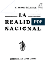 Víctor Andrés Belaúnde - La Realidad Nacional 1931