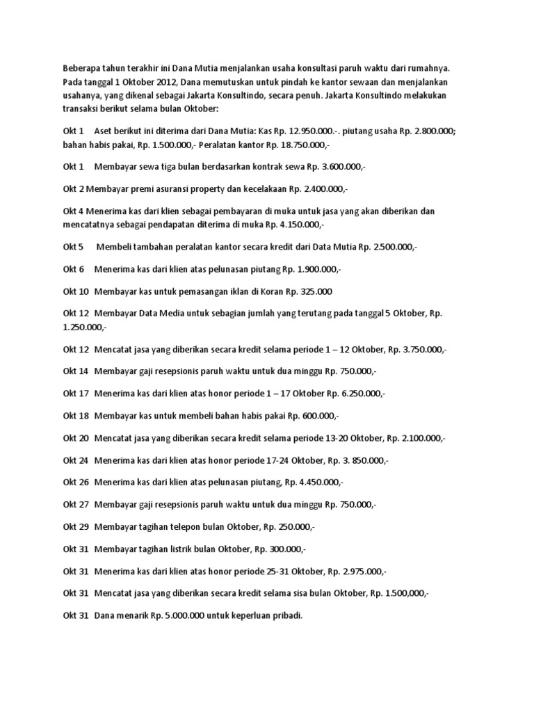Soal siklus akuntansi