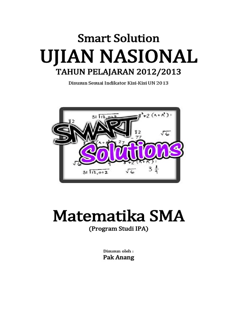 Smart Solution Un Matematika Sma 2013 | PDF