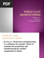 World Class Manufacturing Ppt Lean Manufacturing Business