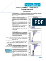 Panorama Económico Departamental - Agosto 2011