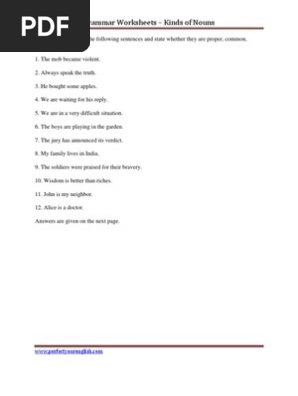 kinds of nouns 1 pdf