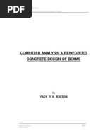 Computer Analysis and Reiforced Concrete Beam Fady R S Rostom 129p