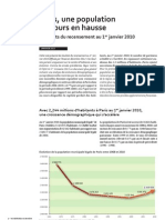 Paris 2010 Population en Hausse