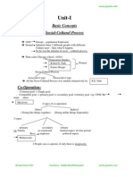 Optional Sociology 1 Basic Concepts and Social Cultural Process