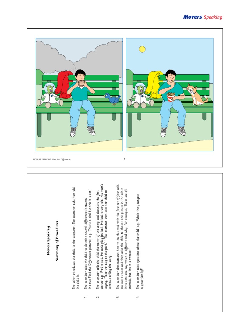 Movers Speaking Sample Test PDF