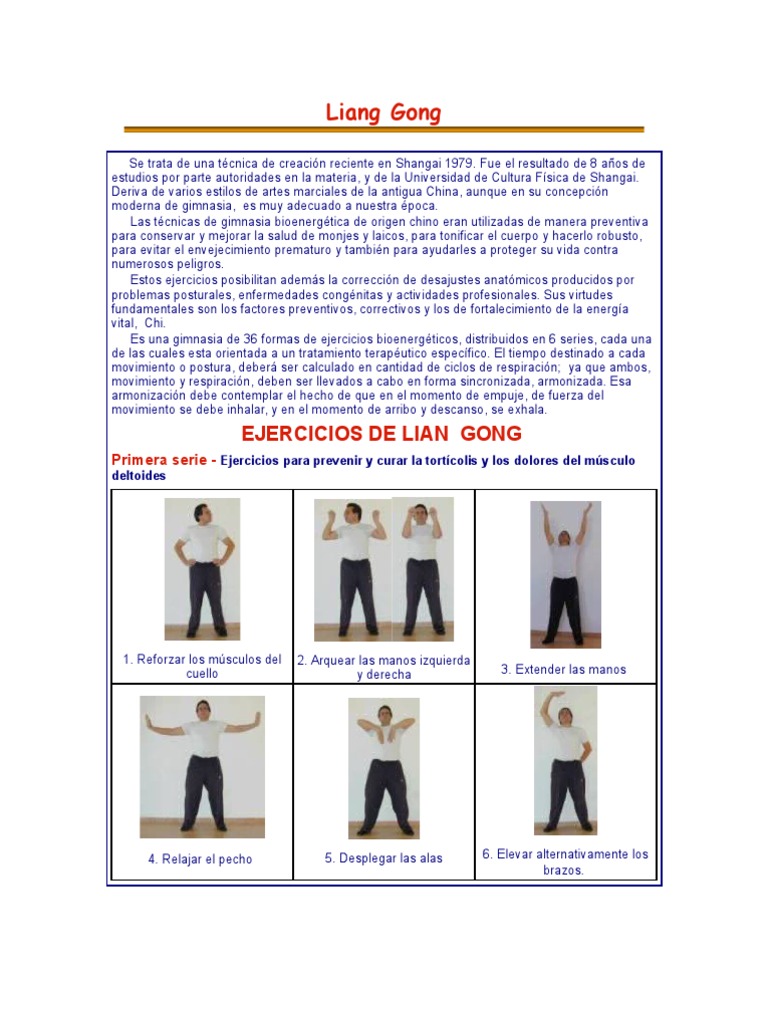 Ejercicios de Liang Gong para mayores | PDF