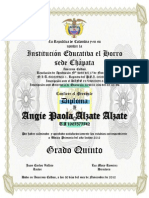 Diplomas Grado Quinto Luz Mary