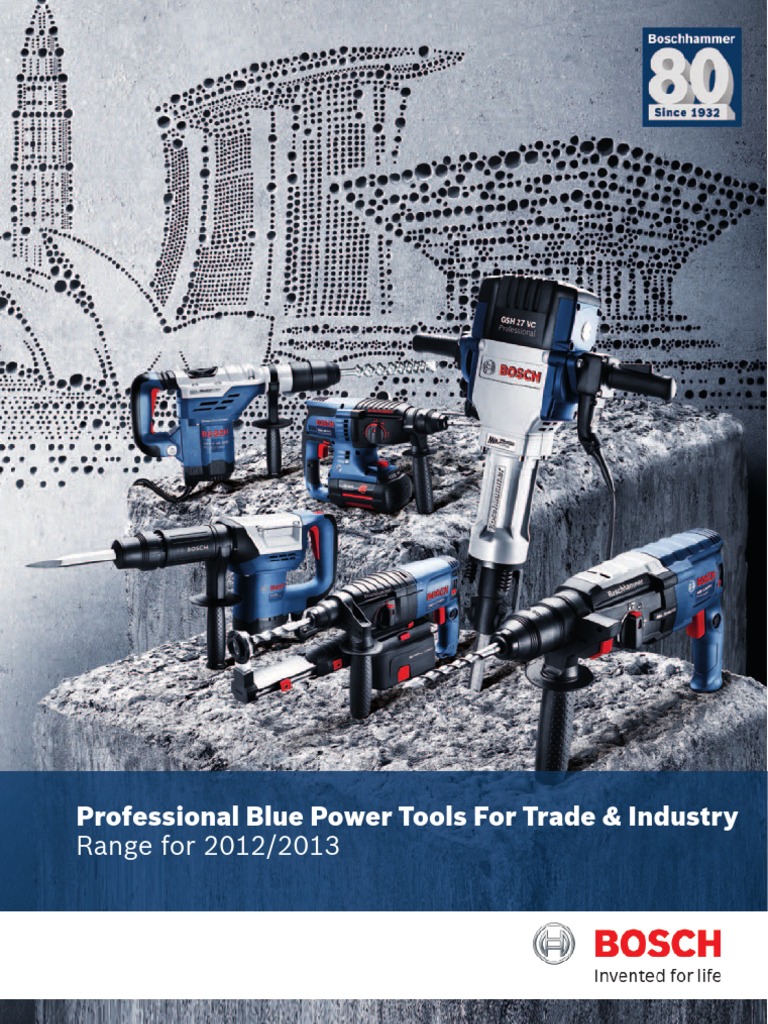 Bosch Power Tools Product Catalogue 2012-2013 In-En | PDF | Drill | Battery  (Electricity)