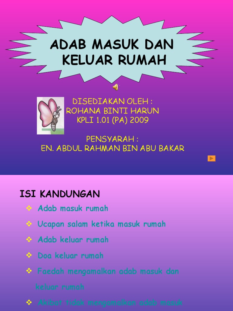 Adab Masuk Dan Keluar Rumah Pdf