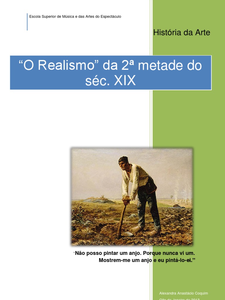 O Realismo na Arte e Literatura | PDF | Realismo (artes) | Émile Zola