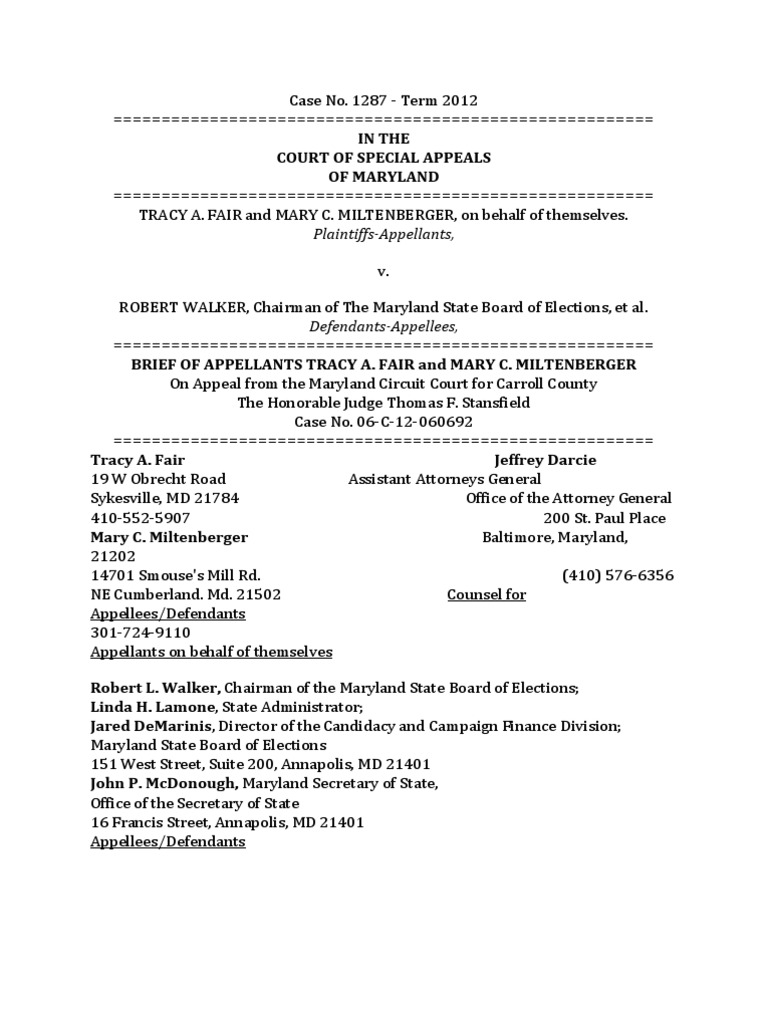 Appellate Brief Fair v. Obama (Walker) PDF Laches (Equity