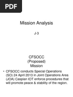 JSOTF J-3 Mission Analysis