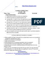 Sample Paper (2013) Class - Xii Time: 3 Hrs. Economics M.M:100 General Instruction