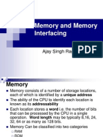 Memory and Memory Interfacing: Ajay Singh Raghuvanshi