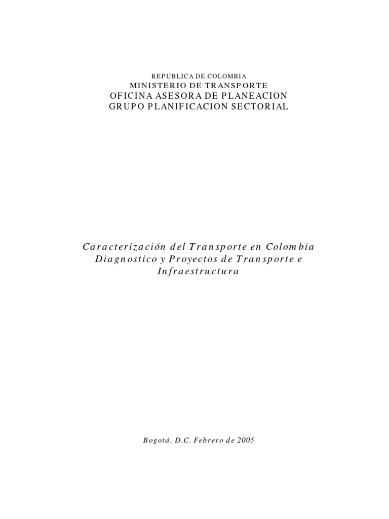 Diagnóstico y Proyectos de Transporte en Colombia | PDF | Transporte ...